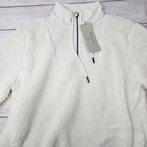 NWT Sweaty Betty Sherpa Quarter Zip Pullover Women's Size‎ Medium - Picture 2 of 7